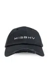 Misbhv Distressed Baseball Cap In Schwarz