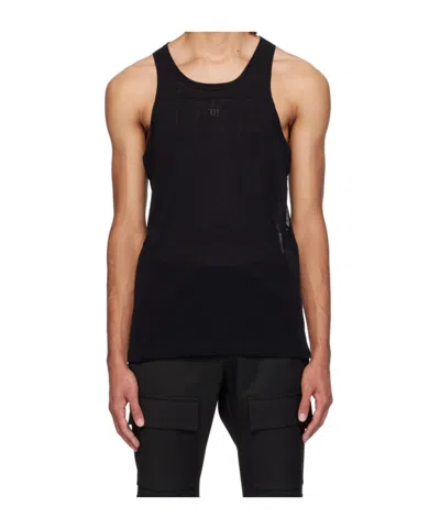Misbhv Logo Embroidered Double Layer Vest In Black