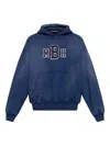 Misbhv Logo-embroidered Hoodie In Blue