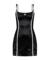 Misbhv Black Logo-embroidered Mini Dress In Black