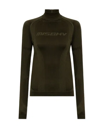 Misbhv Logo Intarsia Knit Training Top In Black
