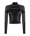 Misbhv Logo-jacquard High-neck Performance Top In Black