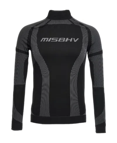 MISBHV MISBHV LOGO-JACQUARD LONG-SLEEVED KNITTED TOP