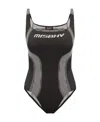 Misbhv Black And White Sport Active Wear Jumpsuit In Black