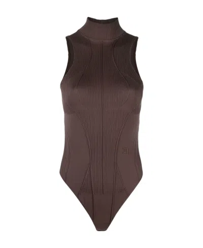 Misbhv Logo Jumpsuit In Brown