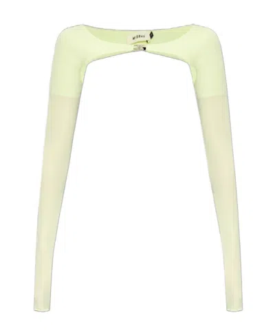 Misbhv Logo-plaque Long-sleeve Shrug In Nude