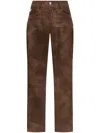 Misbhv Logo-plaque Tapered Trousers In Braun