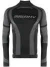 Misbhv Logo-print Compression Top In Black