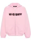 Misbhv Logo-print Cotton Hoodie In 粉色