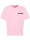 Misbhv Logo-print Cotton T-shirt In Pink
