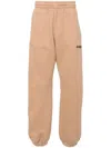 Misbhv Logo-print Cotton Track Pants In Brown