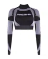 Misbhv Logo-print Cropped Top In Black