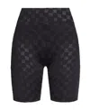Misbhv Black Monogram Biker Shorts In Black