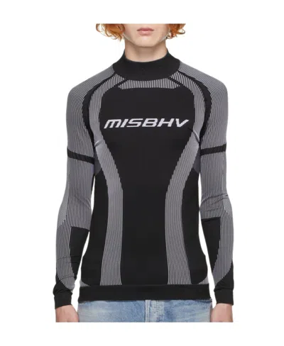 Misbhv Logo-print Long-sleeved Top In Black