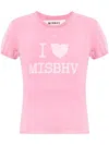 Misbhv Logo Print T-shirt In 粉色