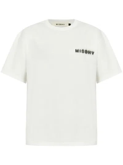 Misbhv Logo-printed Crewneck T-shirt In White