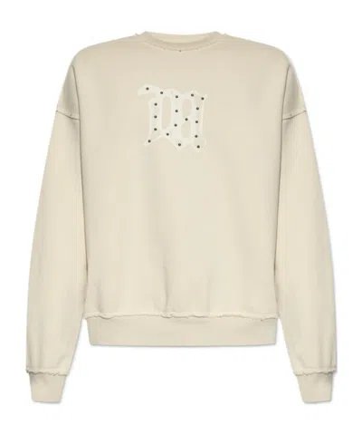 Misbhv Logo-printed Crewneck Sweatshirt In Nude