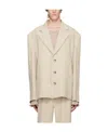 Misbhv Logo Suit Jacket In Nude