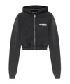 Misbhv Cropped Logo Print Hoodie In Black