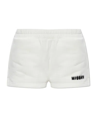 Misbhv Logo Track Shorts In White