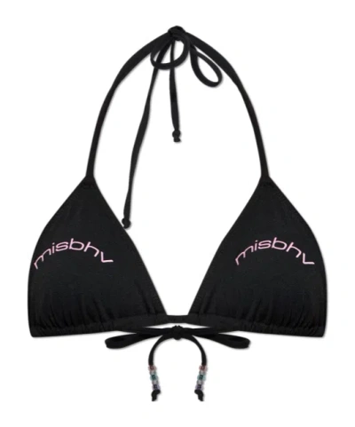 Misbhv Logo-detail Bikini Top In Black