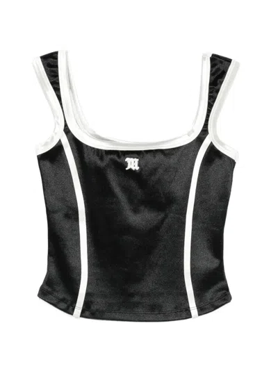 Misbhv Logo-embroidered Top In Black