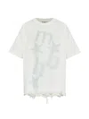 Misbhv Logo-print Distressed T-shirt In White
