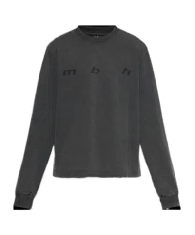 Misbhv Logo-print Long-sleeved T-shirt In Gray