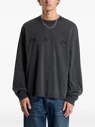 Misbhv Logo-print Long-sleeved T-shirt In Gray