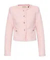 Misbhv Frayed-detailing Jacket In Pink
