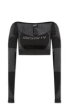 Misbhv Long Sleeved Cropped Sports Top In Black