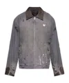 Misbhv Distressed Collared Jacket In Gray