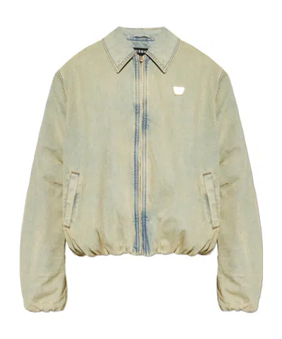 Misbhv Long-sleeved Denim Jacket In Yellow