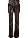 Misbhv Low-rise Bootcut Trousers In Braun