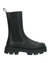 Misbhv Black Leather2 Ridged-sole Boots In Black