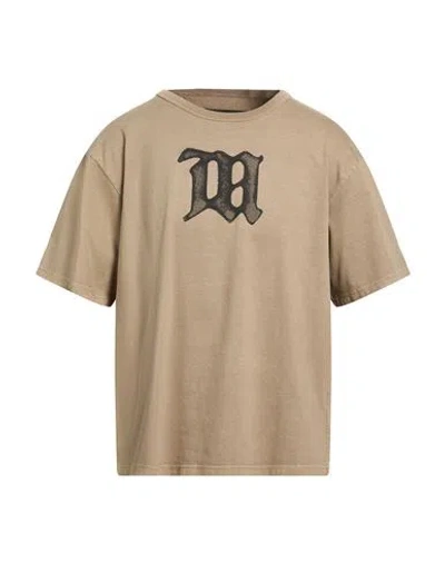 Misbhv Man T-shirt Khaki Size M Cotton In Neutral