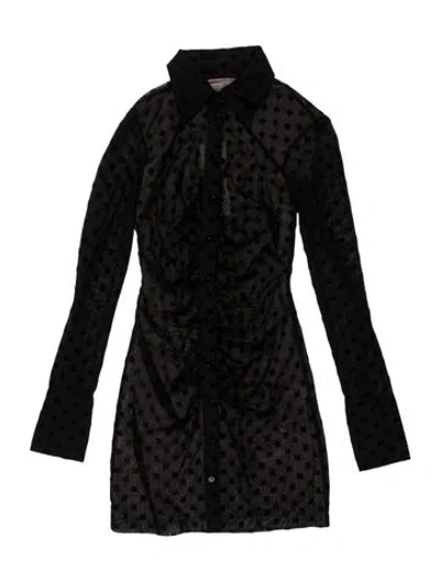 Pre-owned Misbhv Mesh Mini Dress In Black