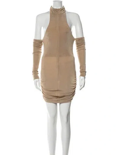 Pre-owned Misbhv Mock Neck Mini Dress W/ Tags In Neutral