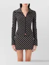 Misbhv Monogram Wide Collar Zip Up Shirt