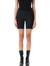 Misbhv Fitted Monogram Biker Shorts With Distinctive Pattern