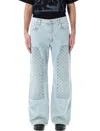 Misbhv Monogram-embroidered Carpenter Denim Trousers