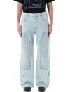Misbhv Monogram-embroidered Carpenter Denim Trousers