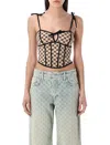 Misbhv Monogram Coquette Corset Top