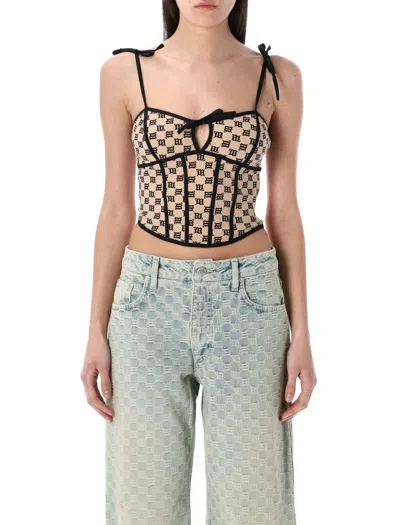 Misbhv Monogram Coquette Corset Top