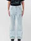 Misbhv Monogram-embroidered Carpenter Denim Trousers