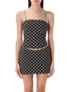 Misbhv Monogram Design Spaghetti Top With Adjustable Straps In Blue