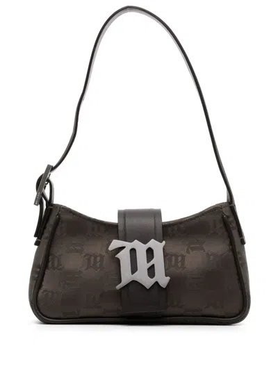Misbhv Monogram-detail Shoulder Bag In Braun