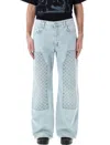 Misbhv Monogram-embroidered Carpenter Denim Trousers