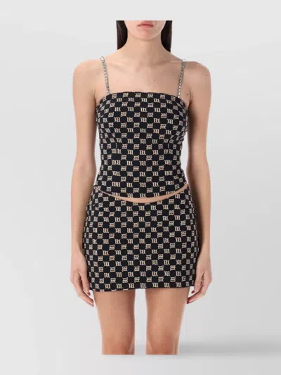MISBHV MONOGRAM FITTED SPAGHETTI TOP