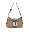 Misbhv Monogram-jacquard Canvas Shoulder Bag In Brown